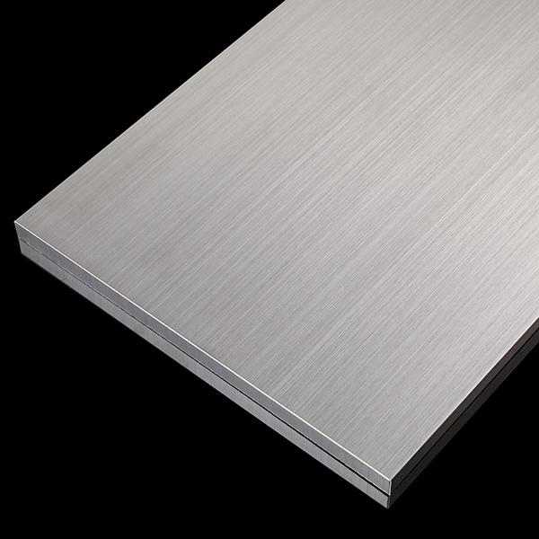 Brushed stainless steel color plate